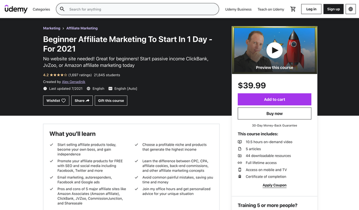 Beginner Affiliate Marketing Course