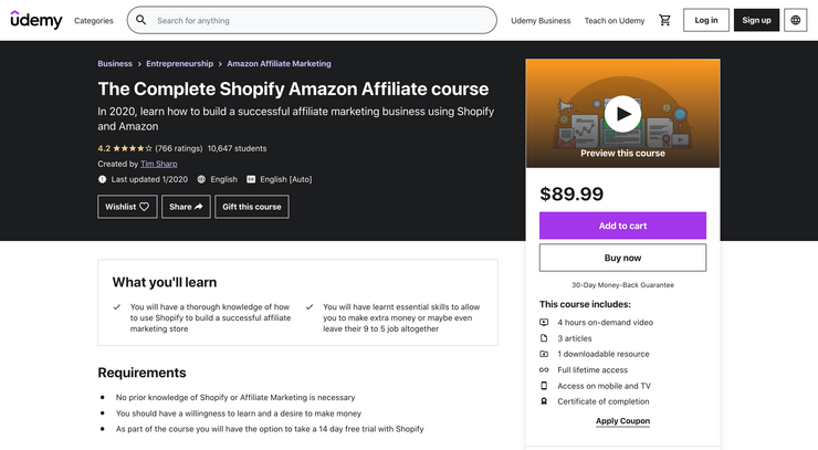 The Complete Shopify Amazon Affiliate Course
