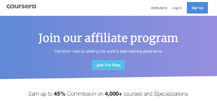 Coursera affiliate program