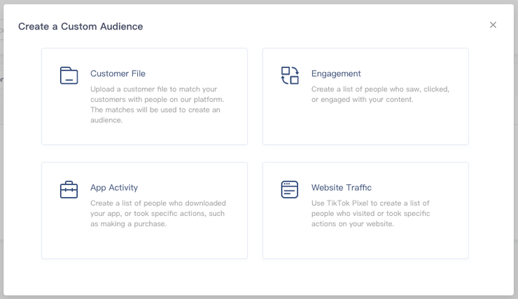 Custom audiences on TikTok