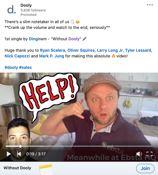 LinkedIn Ad by Dooly