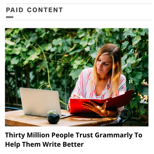 Native ad by Grammarly