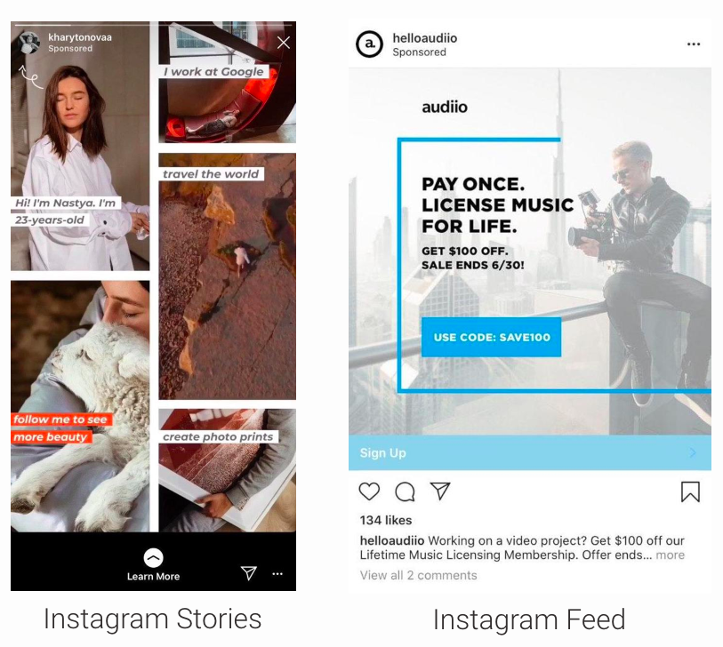 Instagram ads examples