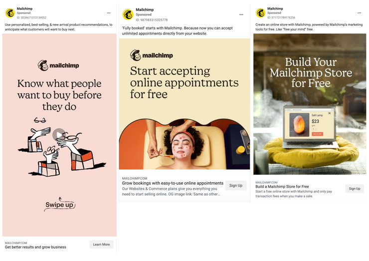 Facebook ad by Mailchimp