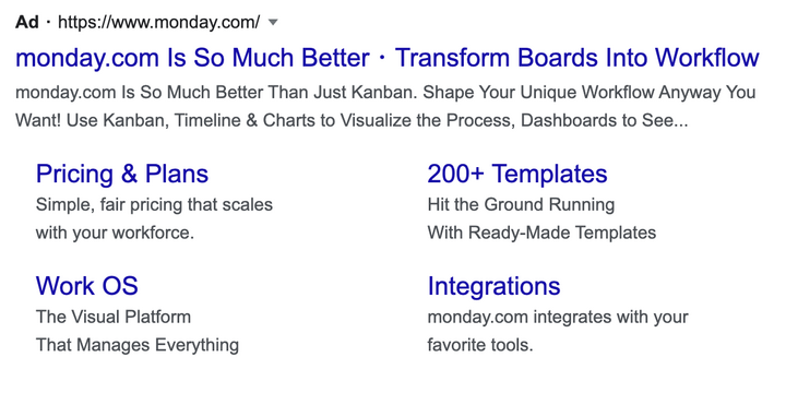 Google Ad by monday.com