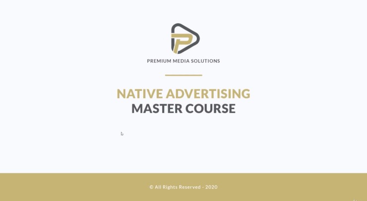 Native advertising course on Udemy