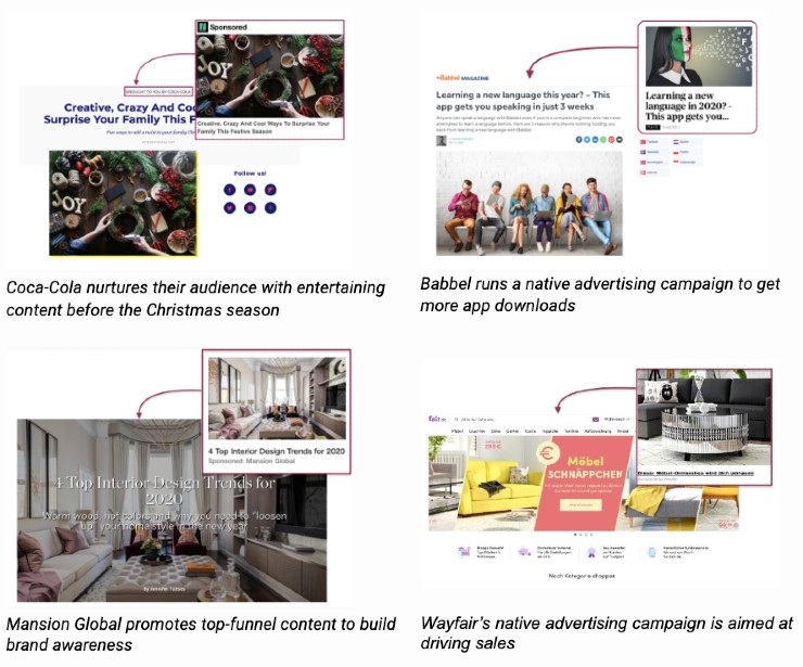 Native advertising examples
