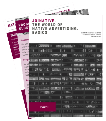 Joinative's native advertising e-book cover