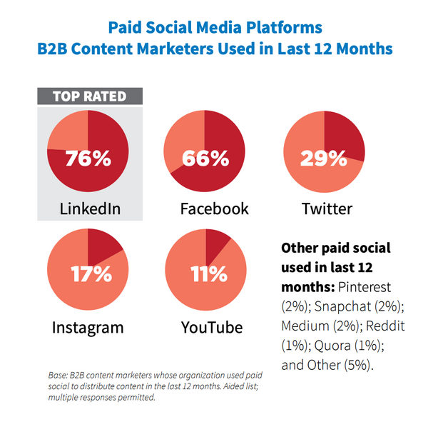 Paid channels used by B2B marketers