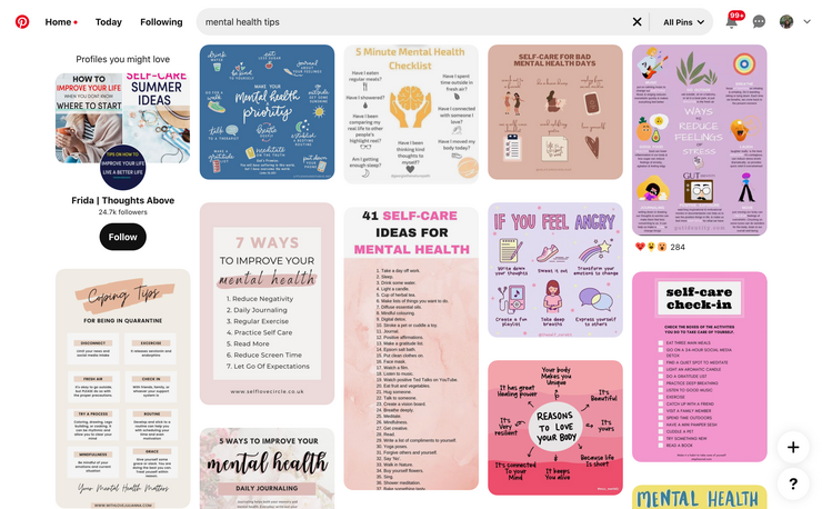 Pinterest marketing for wellness companies