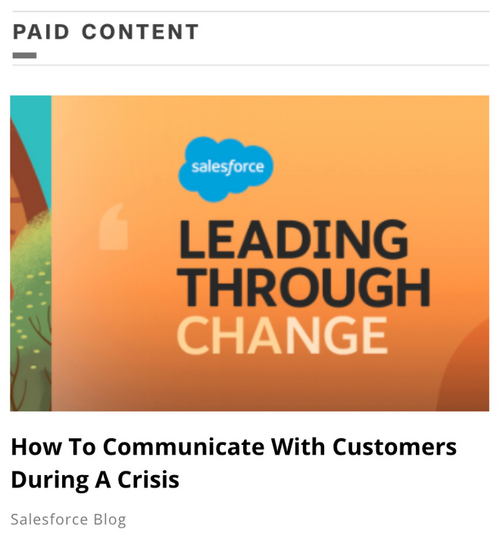 Native ad by Salesforce