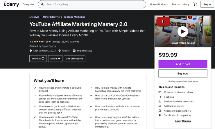 YouTube Affiliate Marketing Mastery